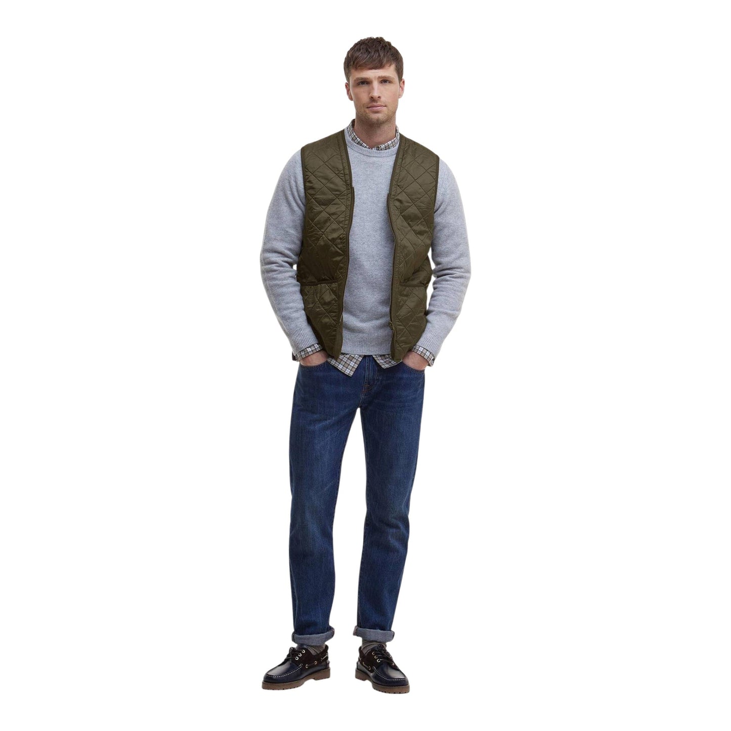 Gilet Barbour Polarquilt Waistcoat Zip - Olive - Giacche di Barbour | Francis Concept