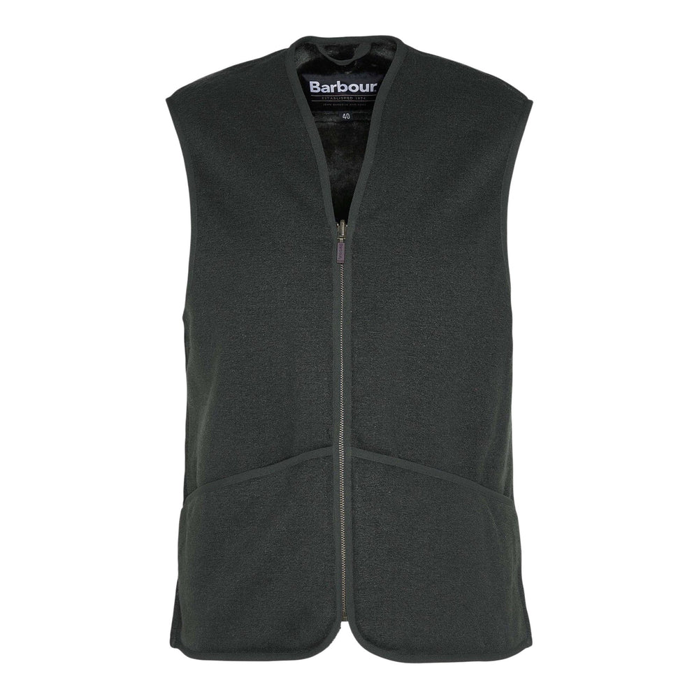Gilet Barbour Warm Pile Waistcoat Zip - Sage - Giacche di Barbour | Francis Concept