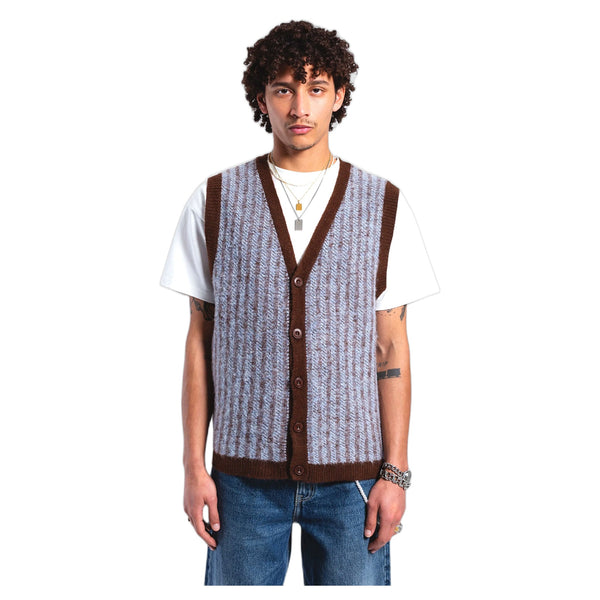 Gilet Dr.Denim Bobby Vest - Zen Blue Twine - Maglieria di Dr.Denim | Francis Concept