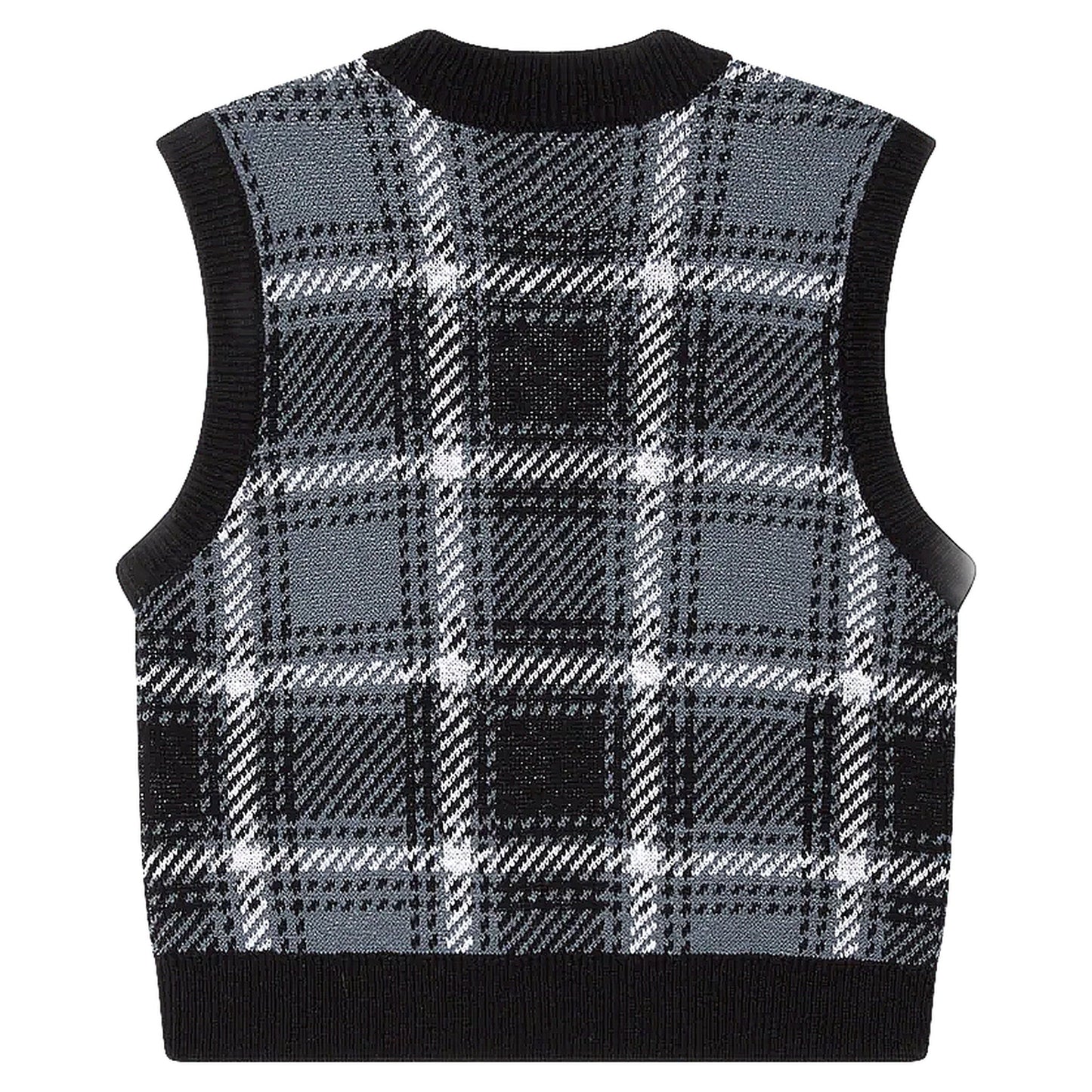 Gilet Obey Avon Plaid Vest - Cold Black Multi - Maglieria di Obey | Francis Concept