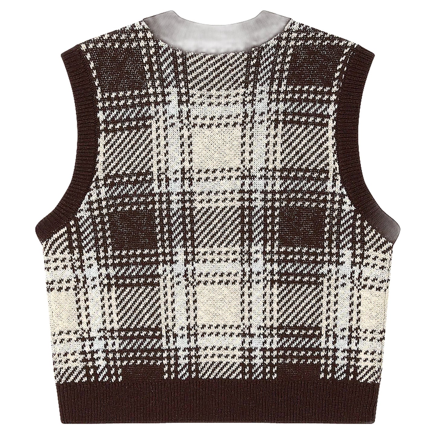 Gilet Obey Avon Plaid Vest - Vanilla Multi - Maglieria di Obey | Francis Concept