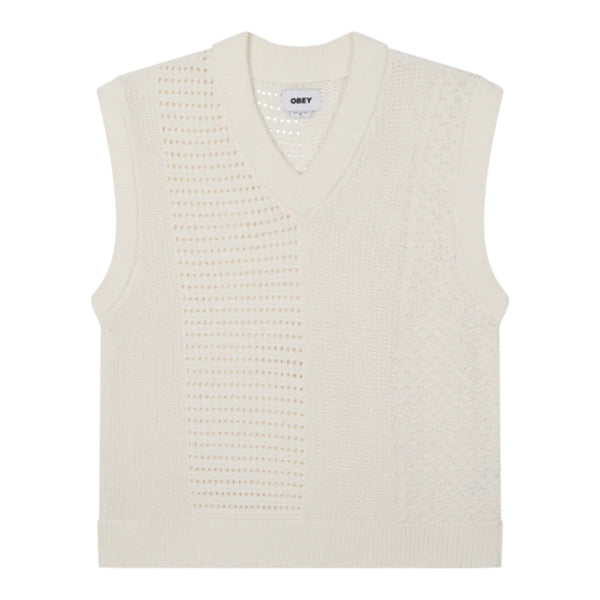 Gilet Obey Garret Sweater Vest - Cream - Maglieria di Obey | Francis Concept