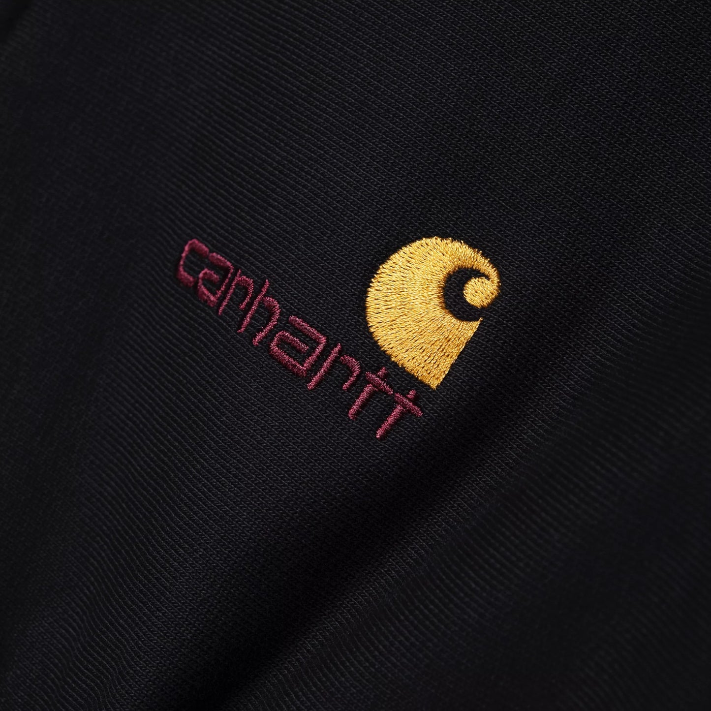 Carhartt Wip Half Zip American Script Sweat-Black