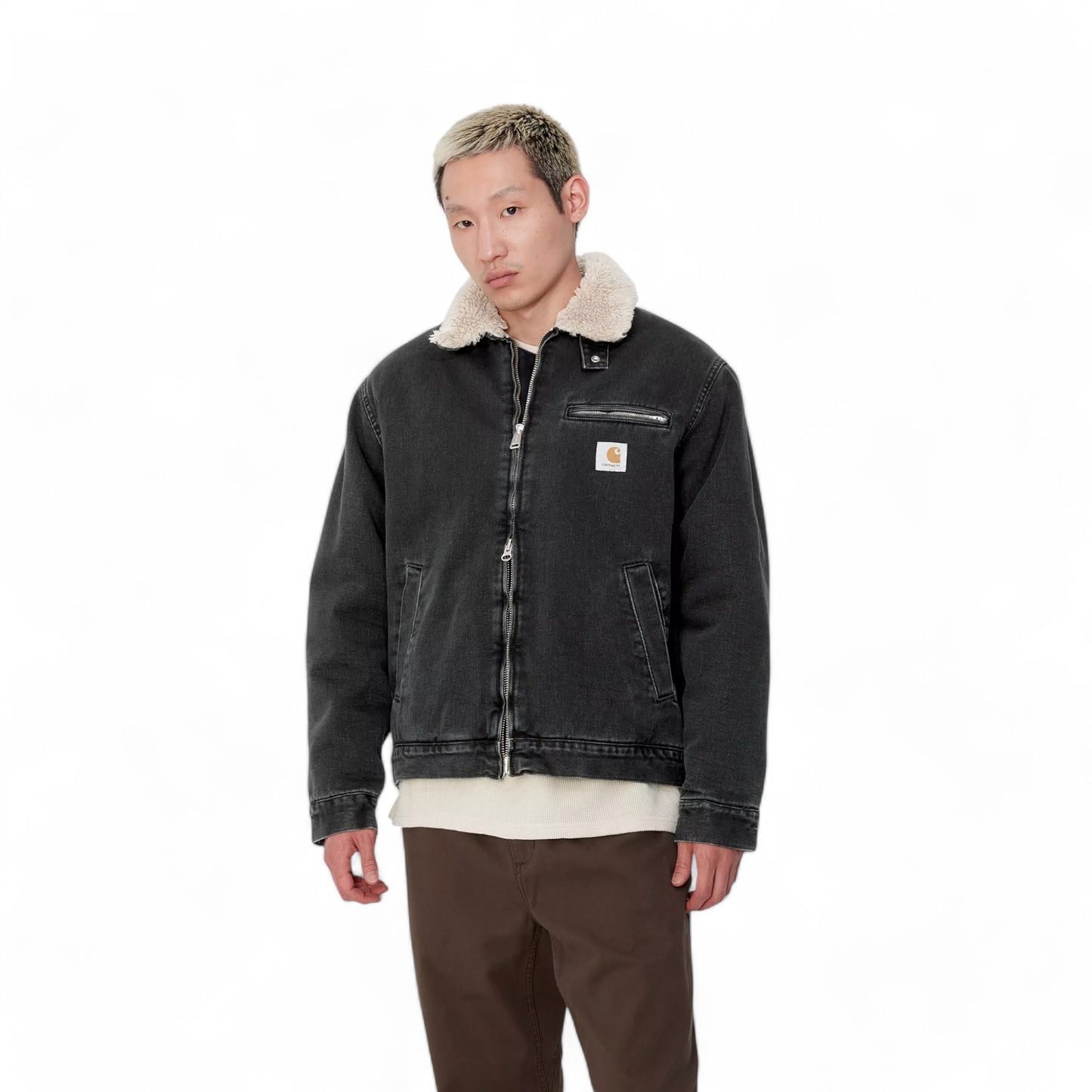 Carhartt Wip Herald Jacket - Black/Wall Stone Washed Francis Concept