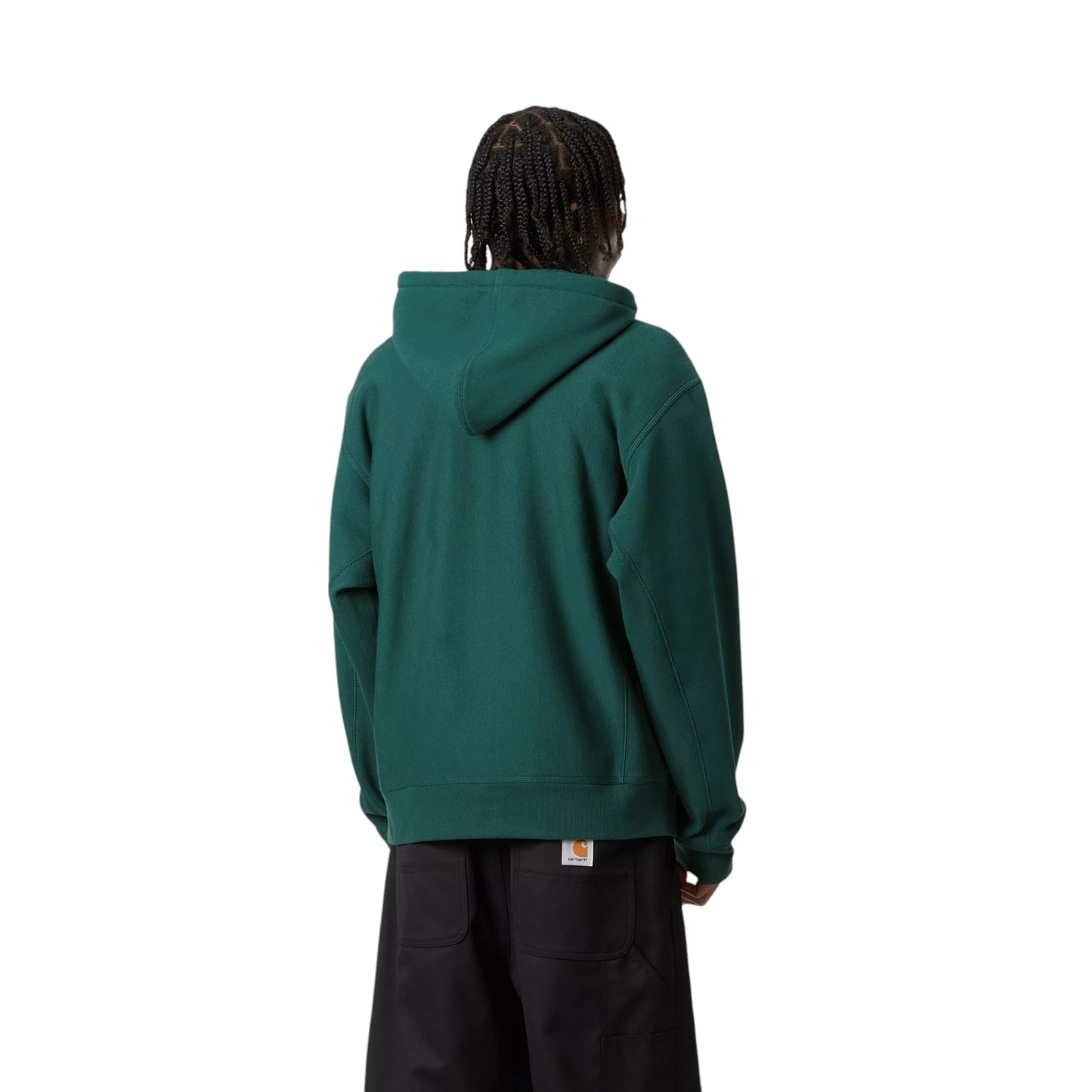 Carhartt Wip Hooded American Script Sweat - Malachite