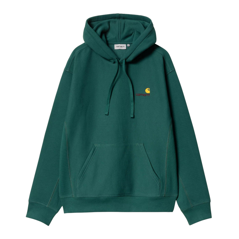 Carhartt Wip Hooded American Script Sweat - Malachite