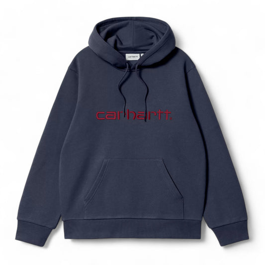 Carhartt Wip Hooded Sweat - Air Force Blue / Malbec