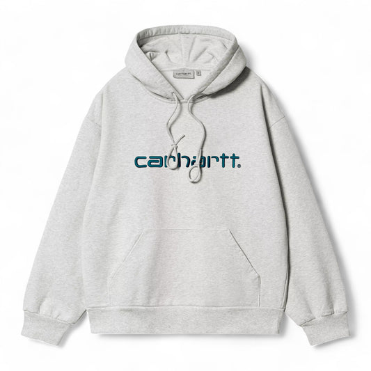 Carhartt Wip Hooded Sweat - Ash Heather / Duck Blue Francis Concept