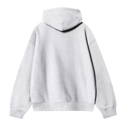 Carhartt Wip Hooded Label Script Sweat - Ash Heather