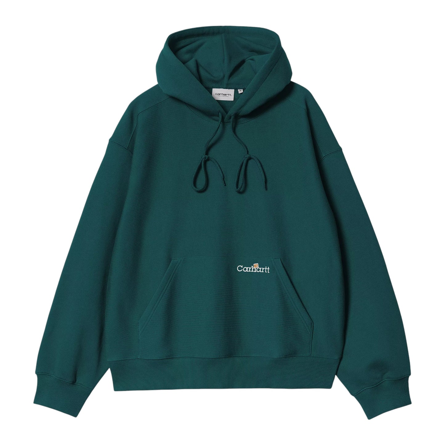 Carhartt Wip Hooded Label Script Sweat - Malachite