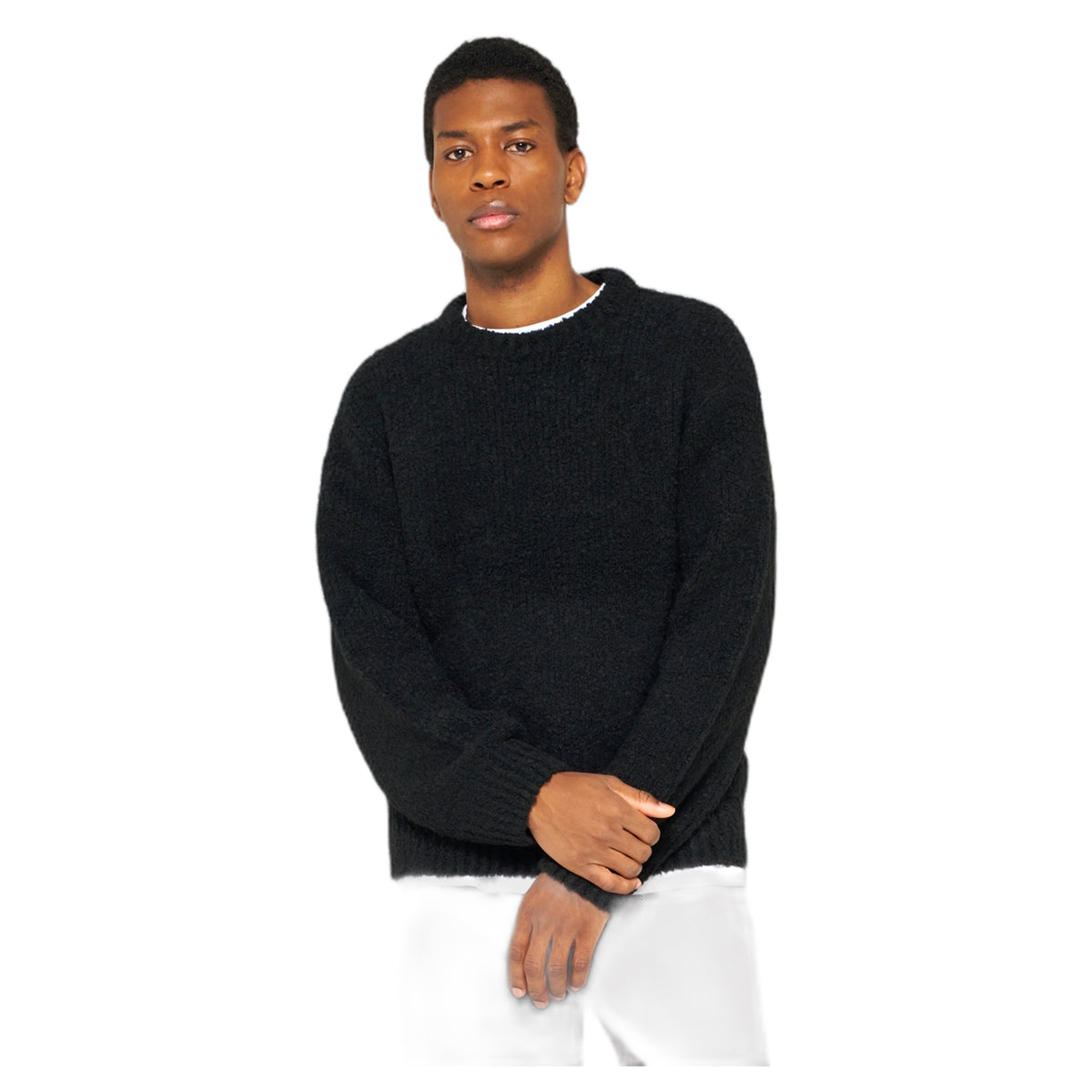 Maglione Edwin Dun Textured Sweater - Black