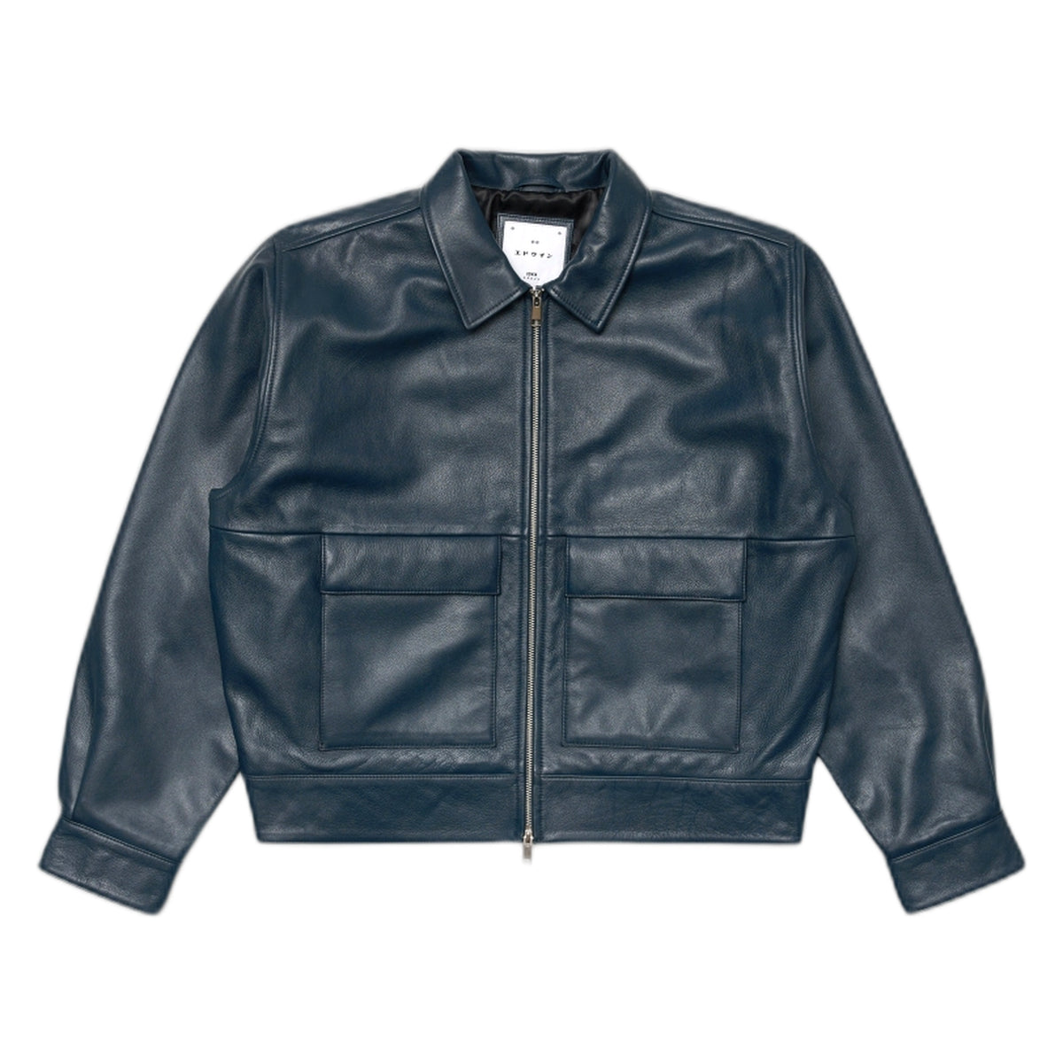 Giacca Edwin In Pelle Dogma Jacket - Dark Navy