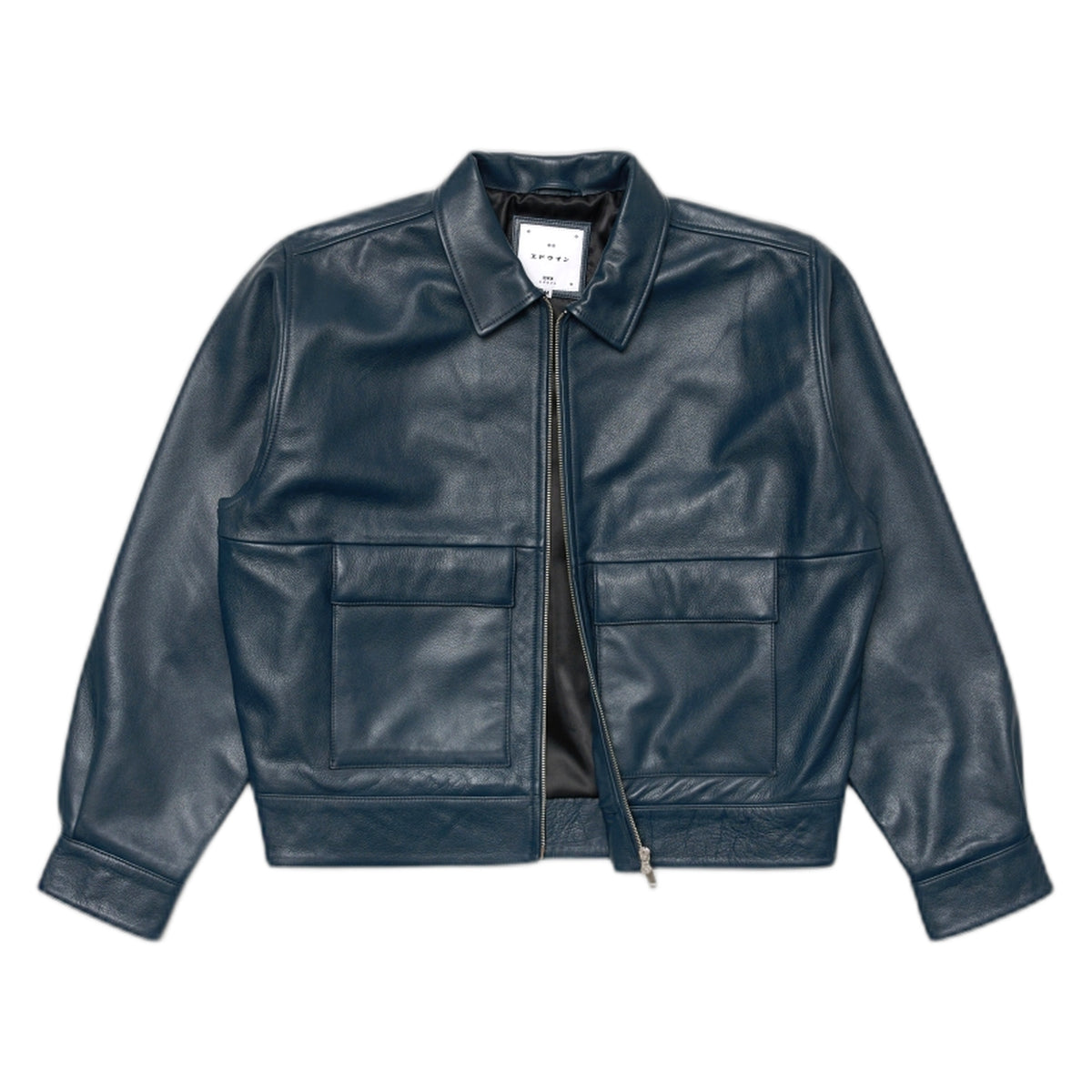 Giacca Edwin In Pelle Dogma Jacket - Dark Navy