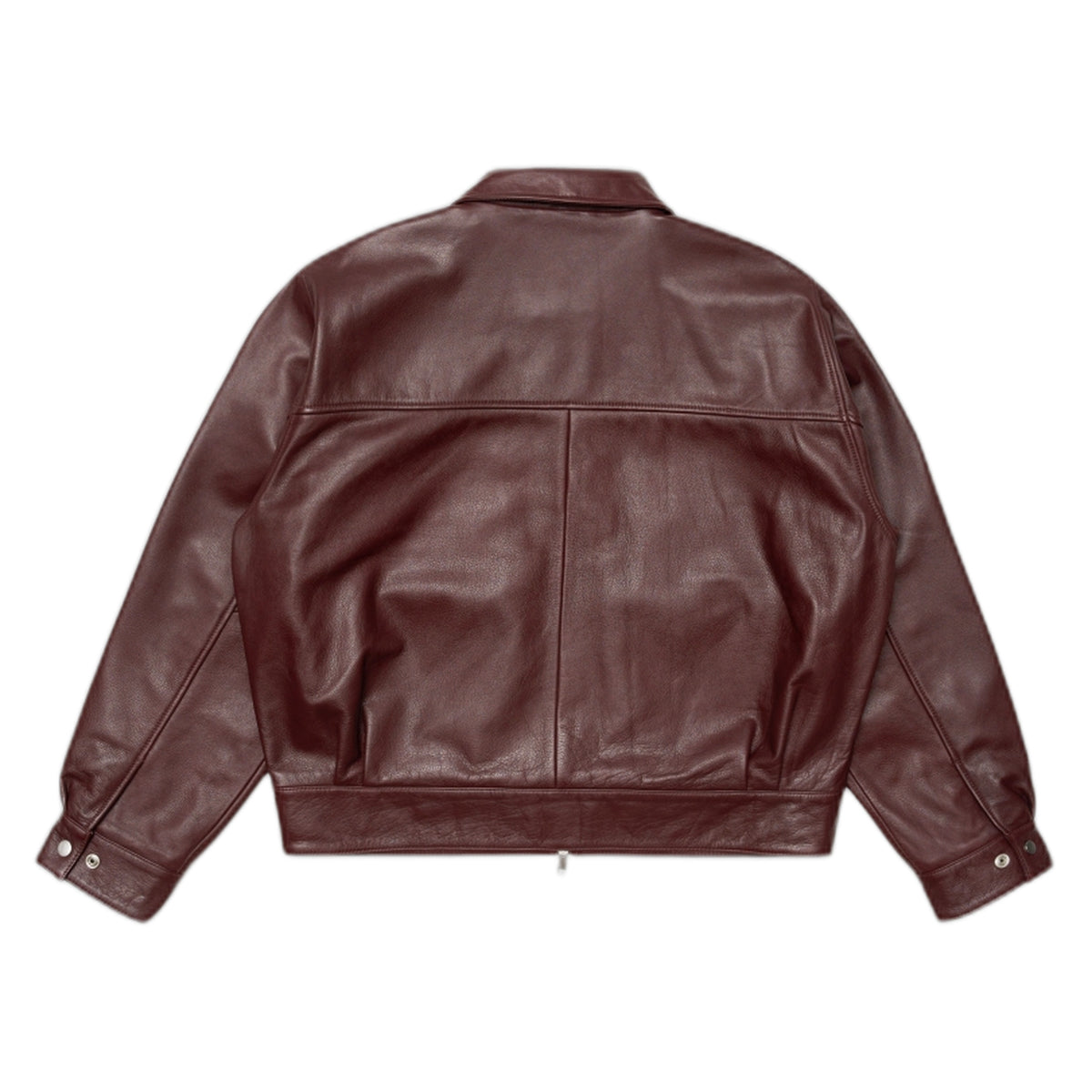 Giacca Edwin In Pelle Dogma Jacket - Brown Burgundy