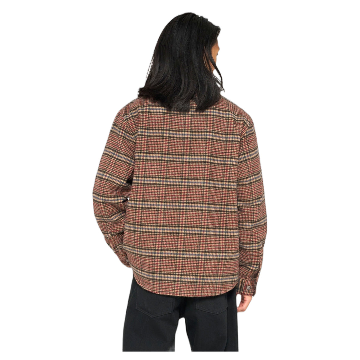 Camicia Edwin Julius Shirt Ls - Burgundy / Blue