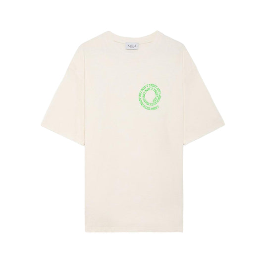 T-shirt Uomo oversize Amish Cactus MAN AMISH Jersey Real Vintage Off White Bianco Francis Concept