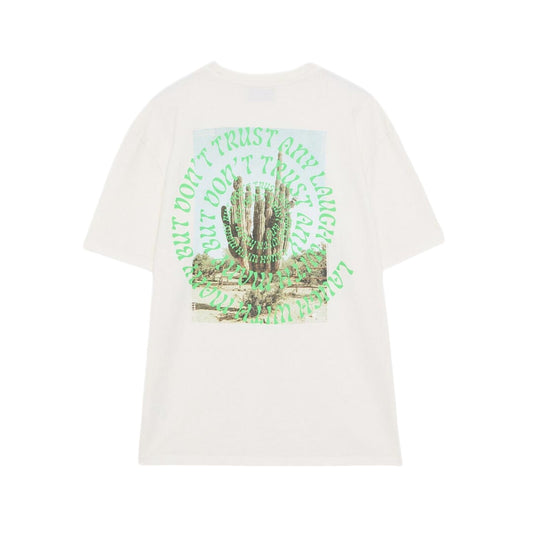 T-shirt Uomo oversize Amish Cactus MAN AMISH Jersey Real Vintage Off White Bianco Francis Concept