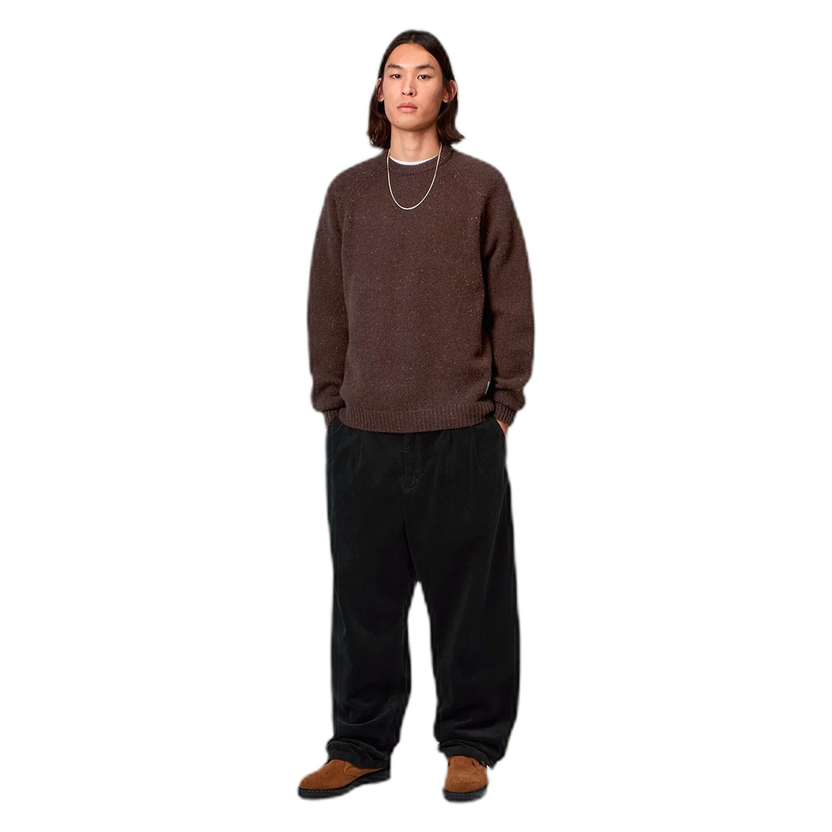 Maglione Carhartt Wip Anglistic Sweater - Speckled Tobacco