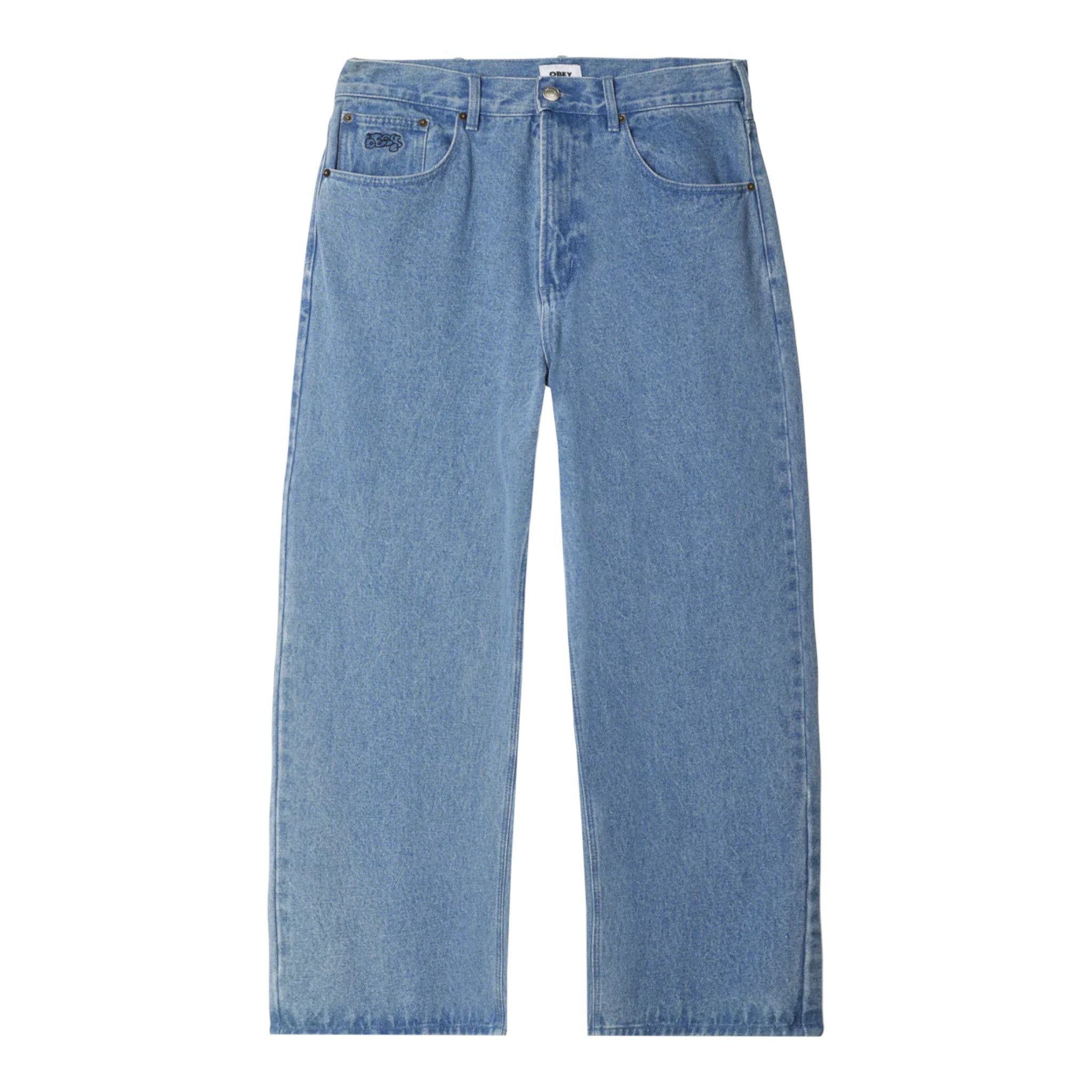 Jeans Bigwig Baggy Denim - Light Indigo - Jeans di Obey | Francis Concept