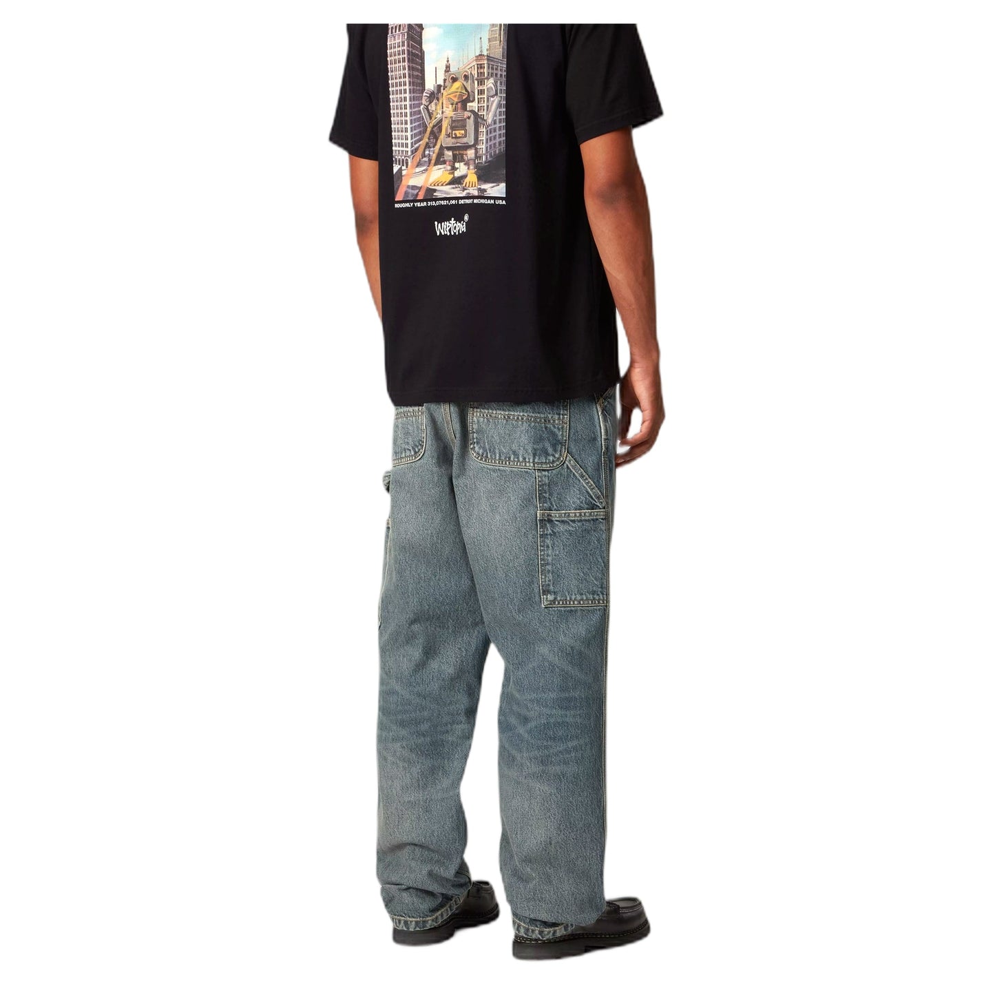 Jeans Carhartt Wip Single Knee Pant - Blue Worn Used Wash - Jeans di Carhartt Wip | Francis Concept