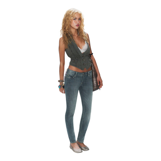 Jeans Cheap Monday Sleeze Low - Puddly Blue - Pantaloni di Cheap Monday | Francis Concept