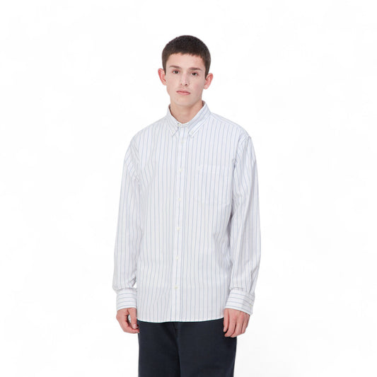 Carhartt Wip L/S Dowlen Shirt -White Francis Concept