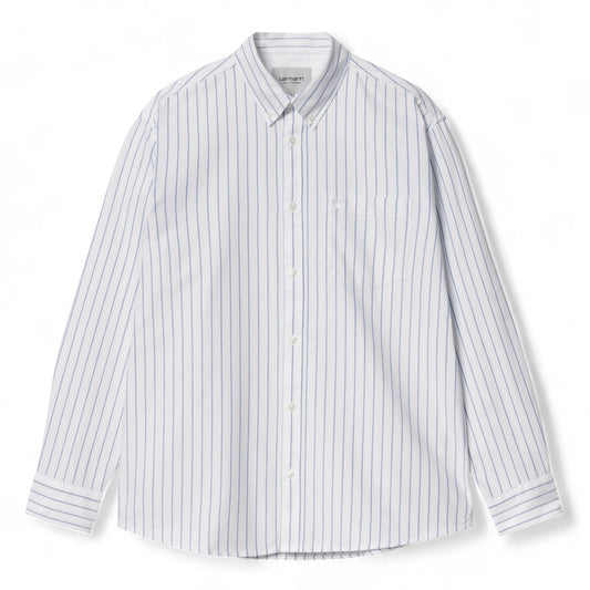 Carhartt Wip L/S Dowlen Shirt -White Francis Concept