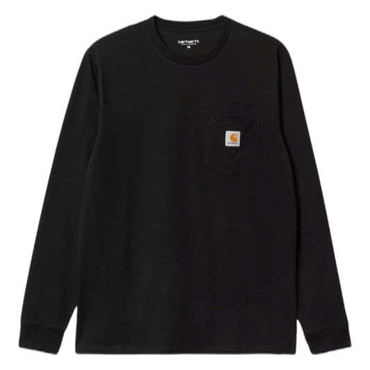Longsleeve Carhartt Wip L/S Pocket T-Shirt - Black-Francis Concept