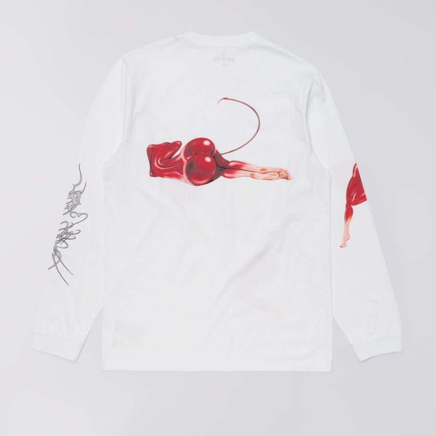 Longsleeve Edwin Cherry Devil TS LS - White-Francis Concept