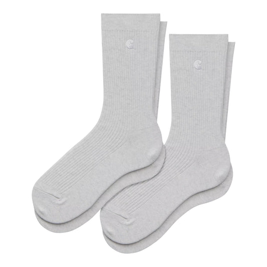Carhartt Wip Madison Pack Socks - Ash Heather / White