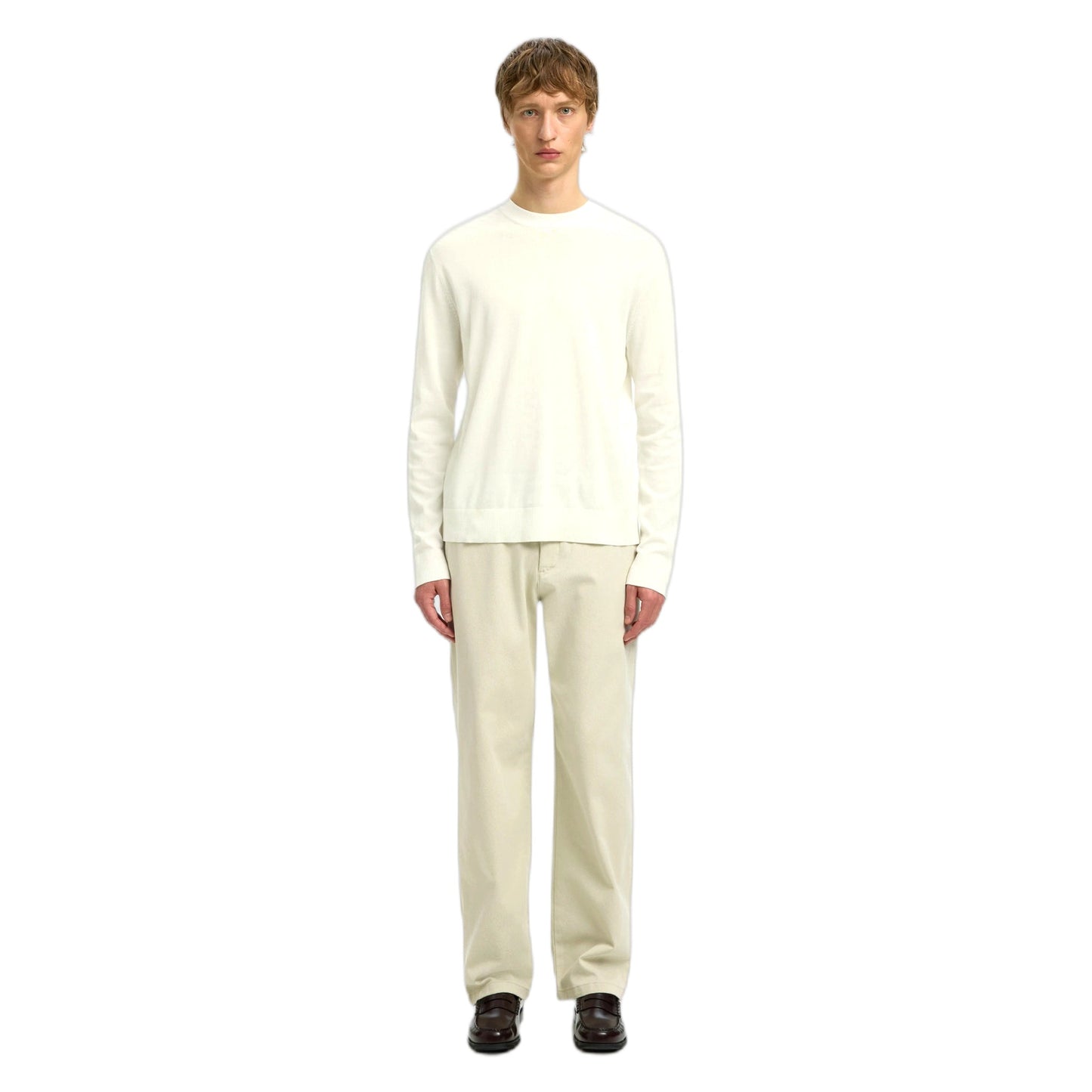 Maglia Selected Homme Torino Ls Knit Crew Neck - Egret-Francis Concept