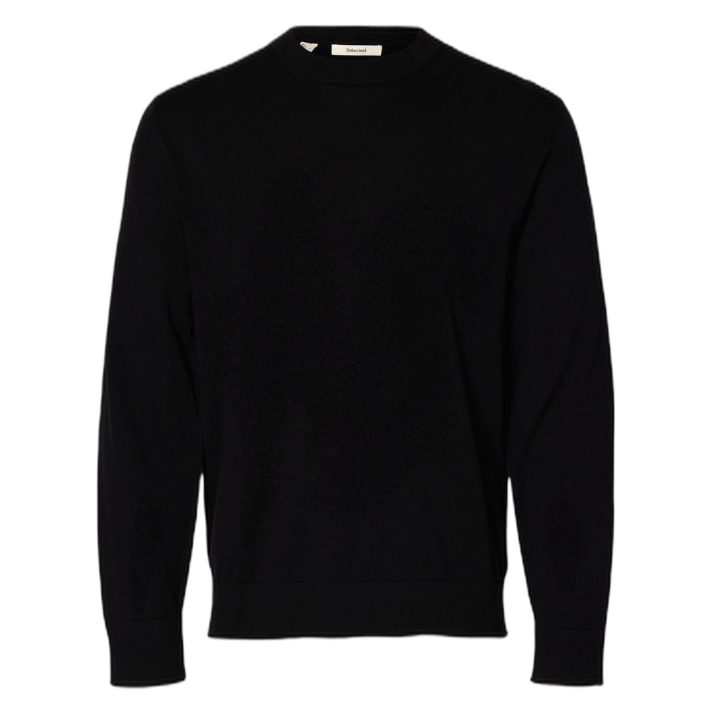 Maglia Selected Homme Torino Ls Knit Crew Neck - Nero-Francis Concept
