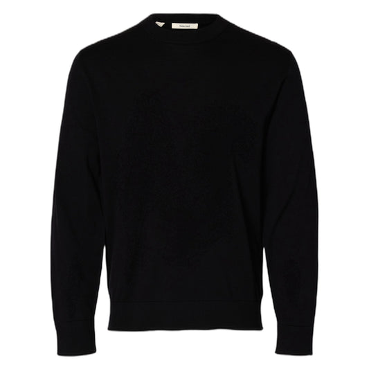 Maglia Selected Homme Torino Ls Knit Crew Neck - Nero-Francis Concept