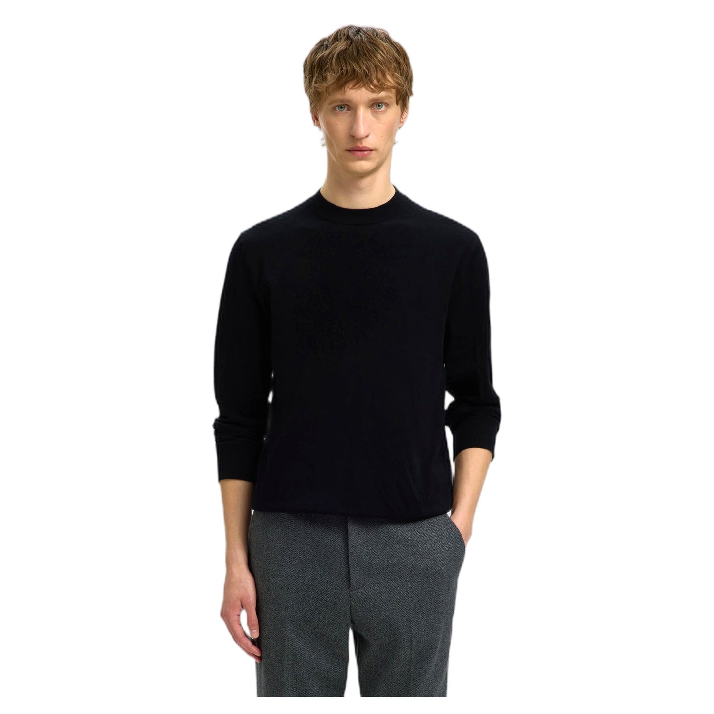 Maglia Selected Homme Torino Ls Knit Crew Neck - Nero-Francis Concept