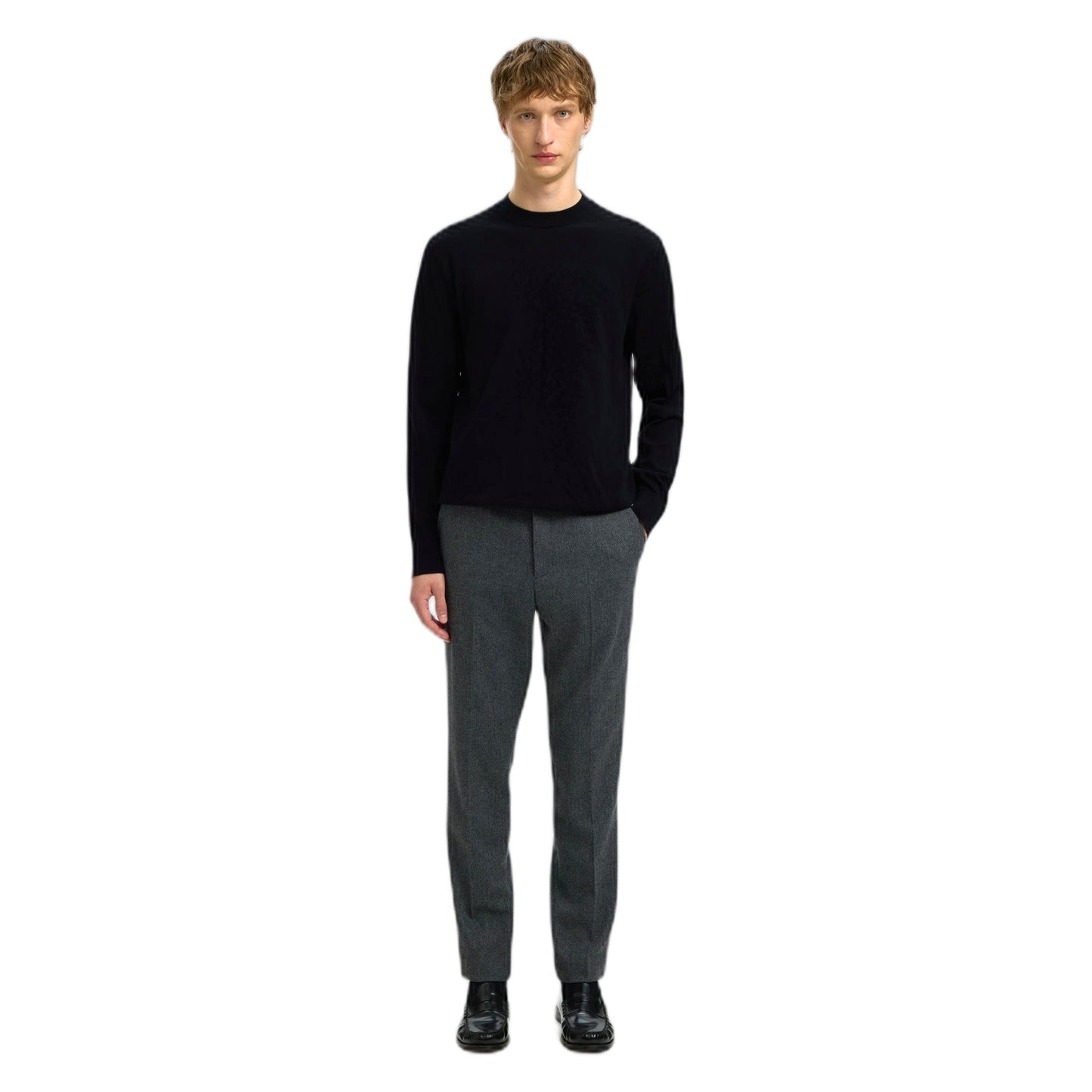 Maglia Selected Homme Torino Ls Knit Crew Neck - Nero-Francis Concept
