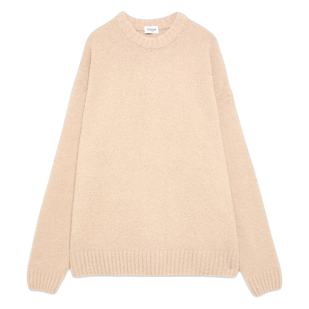 Maglione Amish Crew Crop Boucle - Beige - Maglieria di Amish | Francis Concept