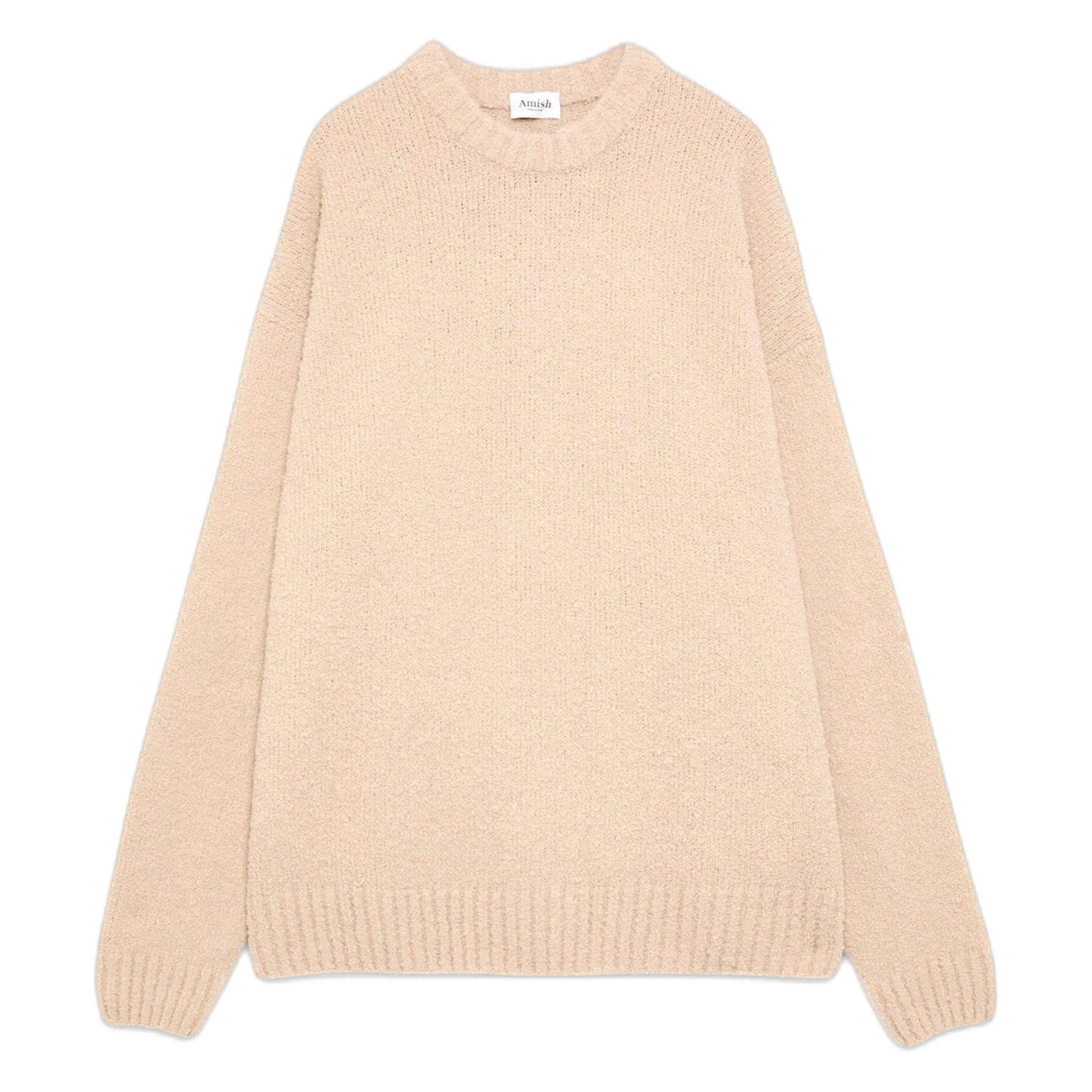 Maglione Amish Crew Crop Boucle - Beige - Maglieria di Amish | Francis Concept