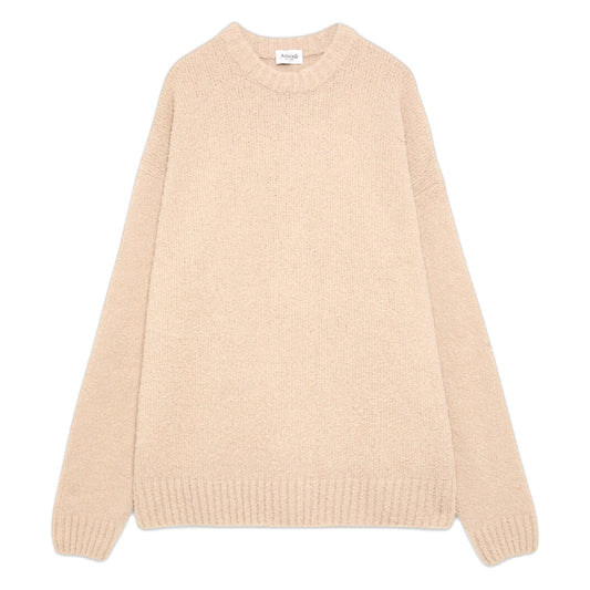 Maglione Amish Crew Crop Boucle - Beige - Maglieria di Amish | Francis Concept