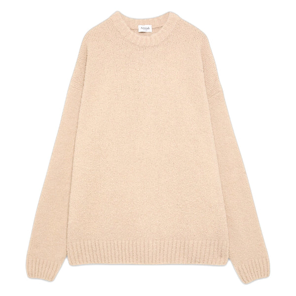 Maglione Amish Crew Crop Boucle - Beige - Maglieria di Amish | Francis Concept
