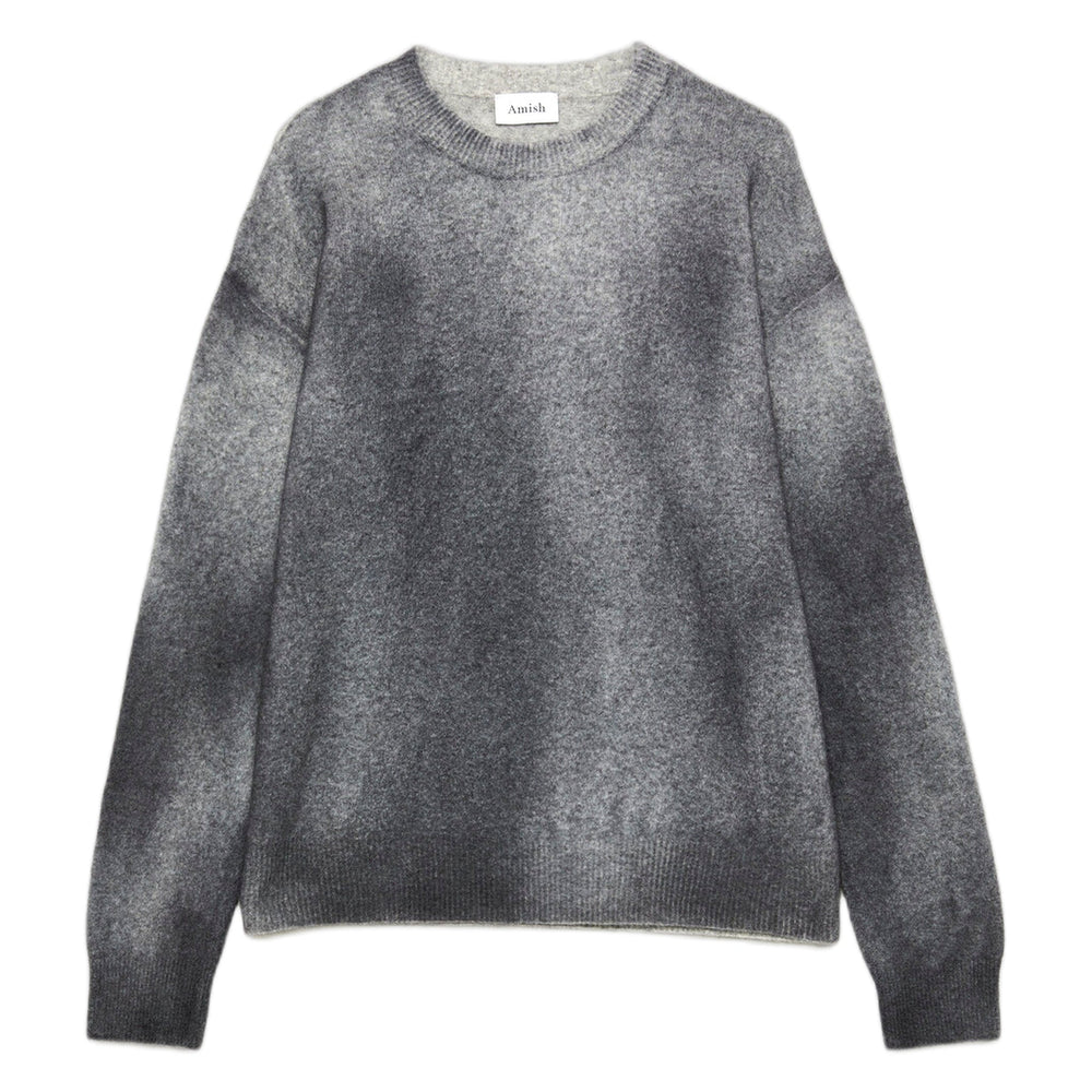 Maglione Amish Crew Neck Over Spray Texture - Grey - Maglieria di Amish | Francis Concept