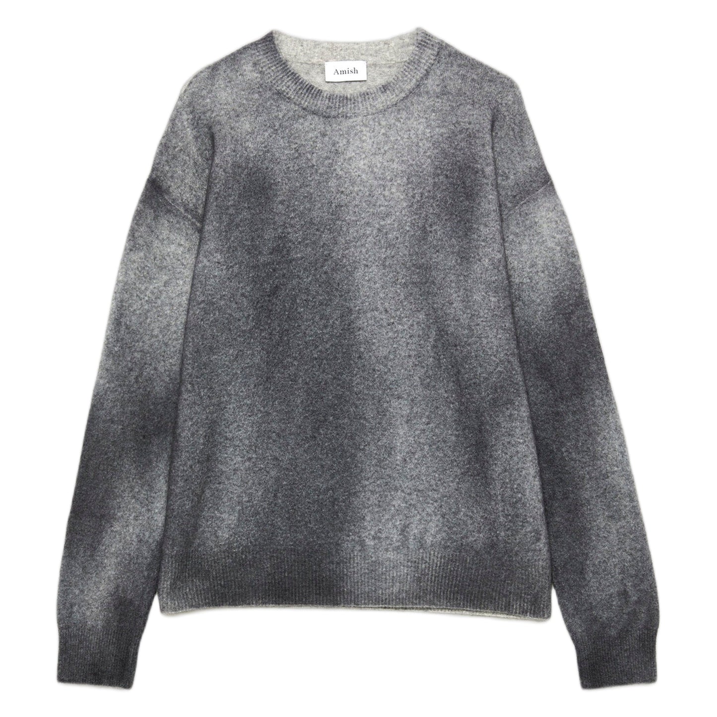 Maglione Amish Crew Neck Over Spray Texture - Grey - Maglieria di Amish | Francis Concept