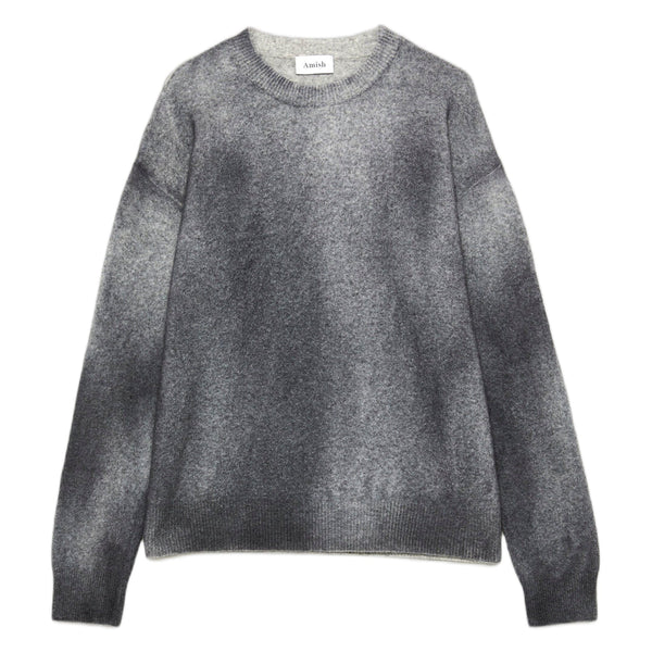 Maglione Amish Crew Neck Over Spray Texture - Grey - Maglieria di Amish | Francis Concept