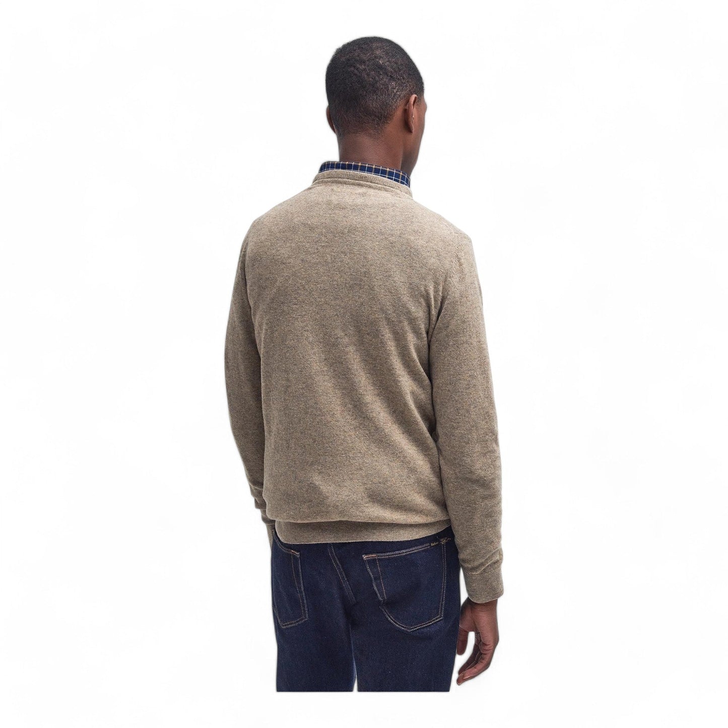 Maglione Barbour Essential Lambswool Crewneck - Fossil - Maglieria di Barbour | Francis Concept