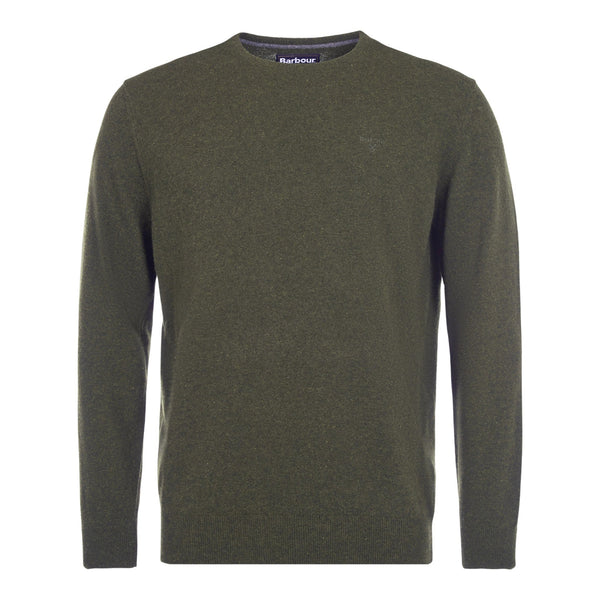 Maglione Barbour Essential L/Wood Crew Neck - Seaaweed - Maglieria di Barbour | Francis Concept