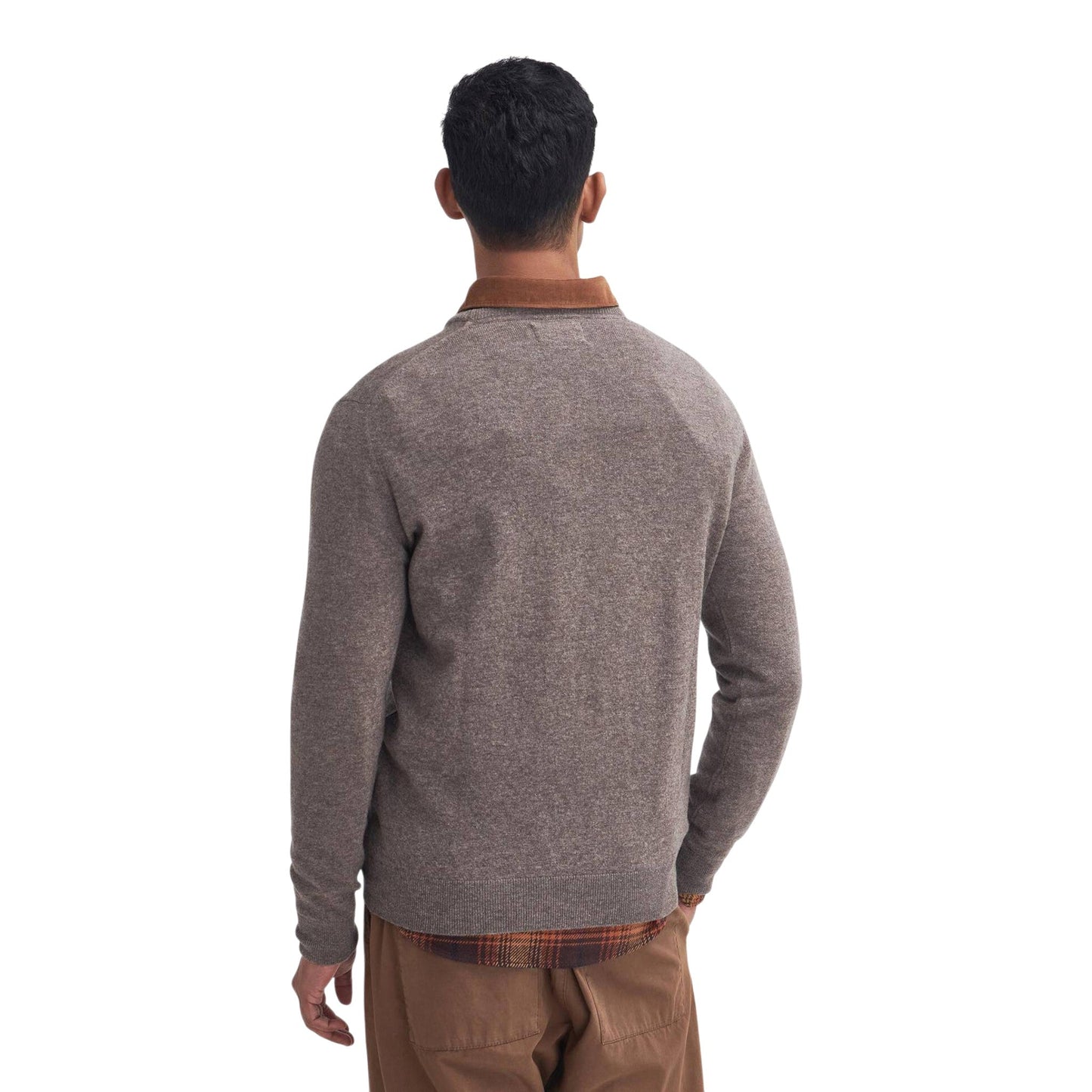 Maglione Barbour Essential L/Wool Crewneck - Dark Stone - Maglieria di Barbour | Francis Concept