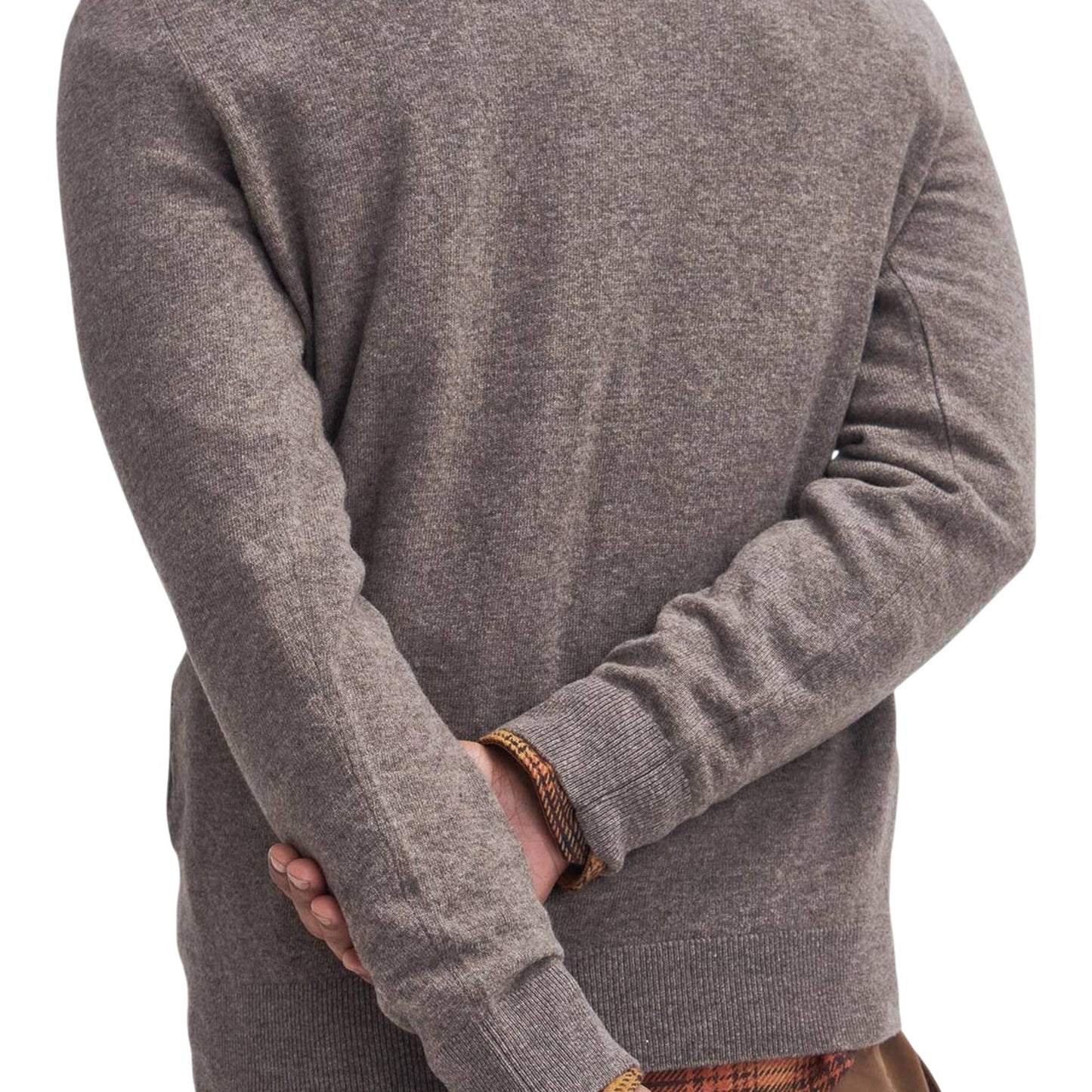 Maglione Barbour Essential L/Wool Crewneck - Dark Stone - Maglieria di Barbour | Francis Concept