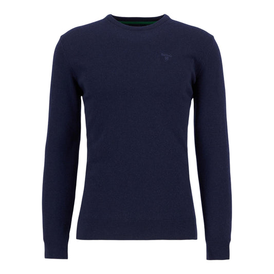 Maglione Barbour Essential L/Wool Crewneck - Navy - Maglieria di Barbour | Francis Concept