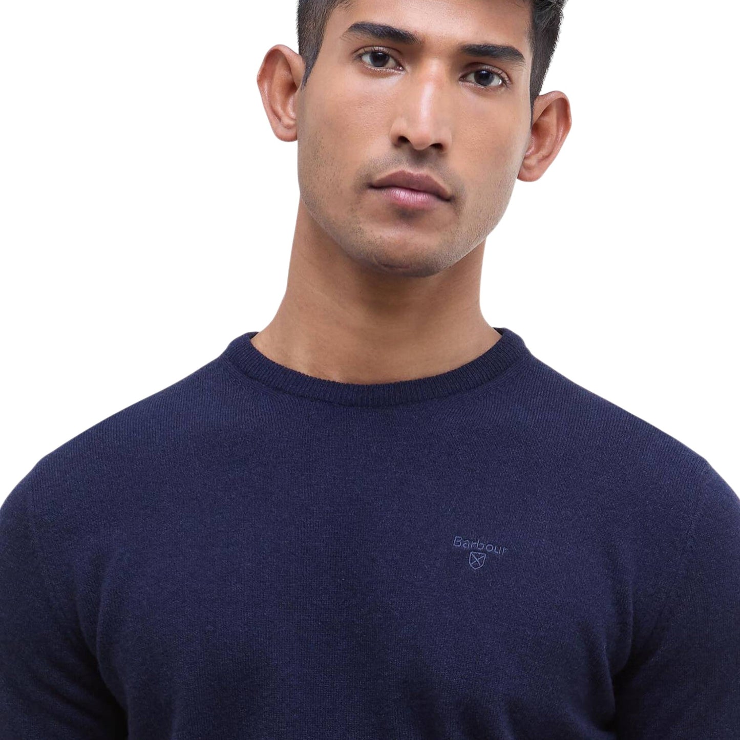 Maglione Barbour Essential L/Wool Crewneck - Navy - Maglieria di Barbour | Francis Concept