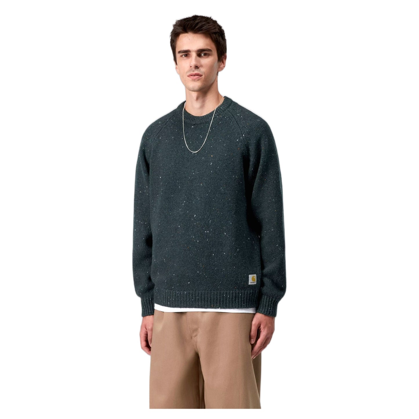 Maglione Carhartt Wip Anglistic Sweater - Deep Lagoon - Maglieria di Carhartt Wip | Francis Concept