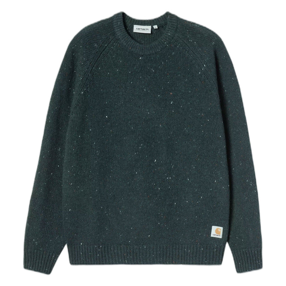 Maglione Carhartt Wip Anglistic Sweater - Deep Lagoon - Maglieria di Carhartt Wip | Francis Concept